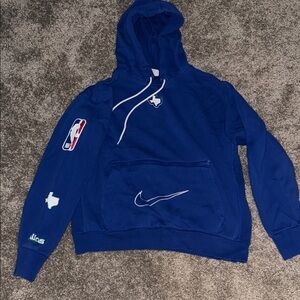 Blue Nike Hoodie with Dallas Mavs Logos
